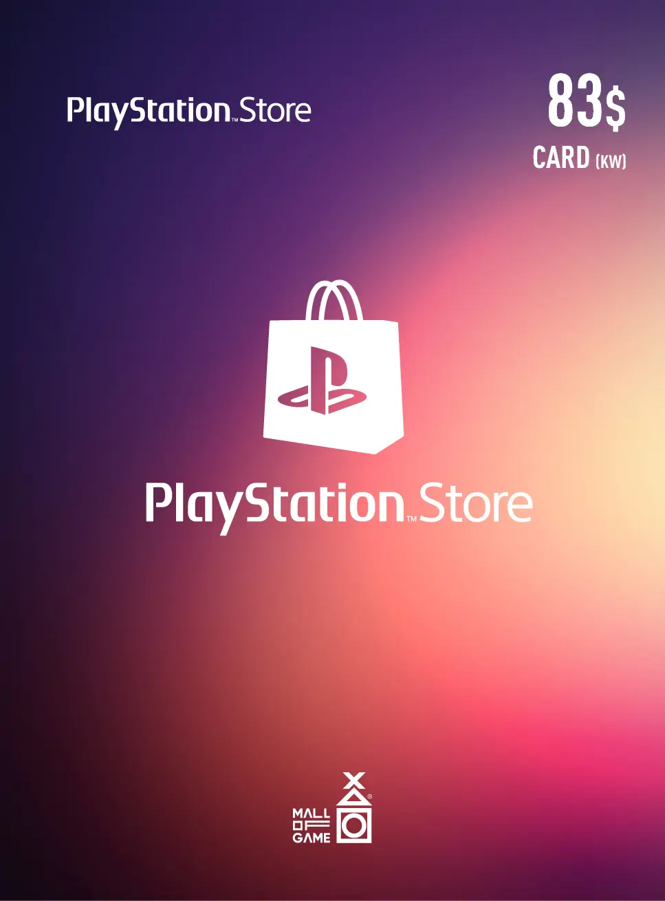 PlayStation™Store USD83 Gift Cards (KW)